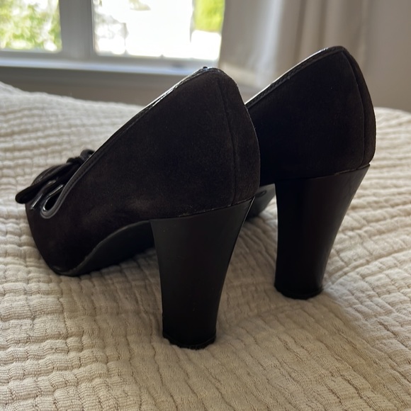 🌹Mossimo Suede Leather Chocolate Brown Heels NWOT - Picture 5 of 7